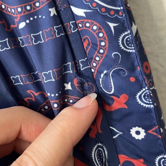 Levi's Diamond Quilted Bomber Jacket in Blue & Red Paisley Womens Size M NWT - Picture 15 of 16